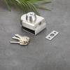 10-12mm Frameless Glass Door Lock with Keys Safe Glass Display Cabinet Lock Stainless Steel No Need Drilling Door Lock Buckle