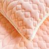 2024 New Milk Fleece Padded Cotton Class A Bed Skirt Mattress Hairball Thickened Mattress Protective Cover Solid Color