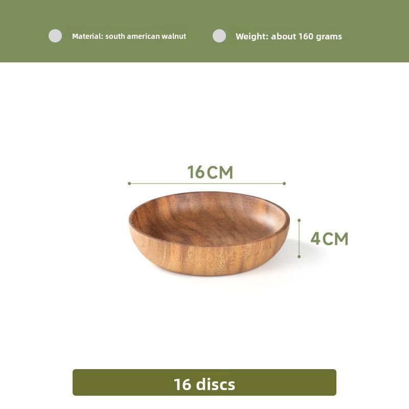Орех Китайская Деревянная Тарелка Круглая Фруктовая Тарелка Тарелка для Дим Самов Поднос для Хранения Закусок Дома Поднос из Дерева Акации