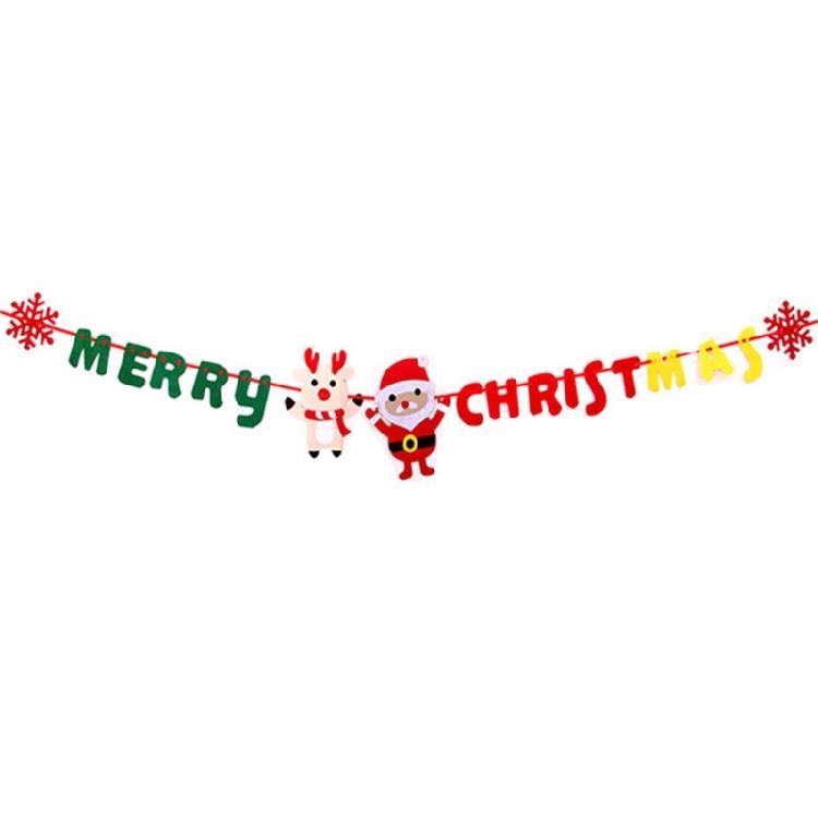 Functional Christmas Garlands Banners Seasonal Santa Letter Patterned Christmas Bunting for Home and Office Decoration