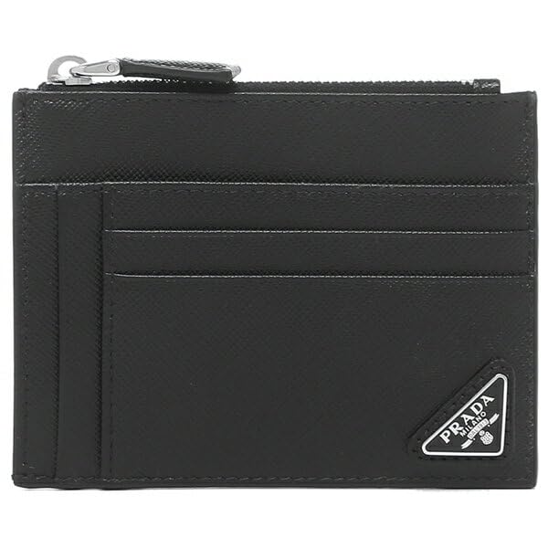 Визитница Кошелек для монет Saffiano Треугольный логотип Черный 2MC067 QHH F0002 [Prada] Мужской [Товар]