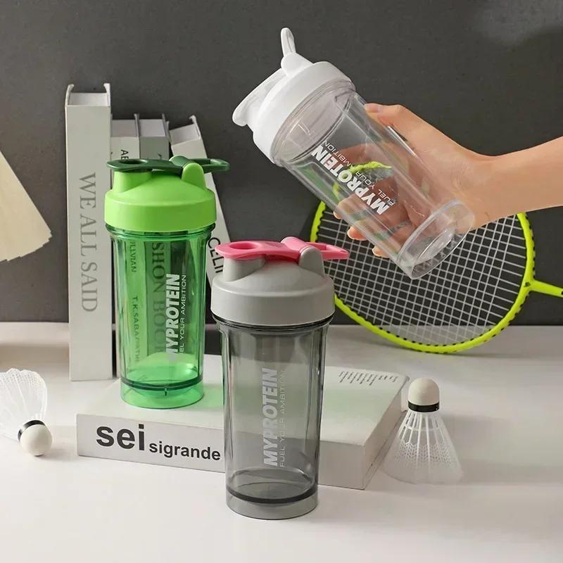 500 мл прозрачная градуированная чашка для спортивных коктейлей, портативный блендер для воды, бутылка для молочного коктейля, протеиновый порошок, чашка для смешивания