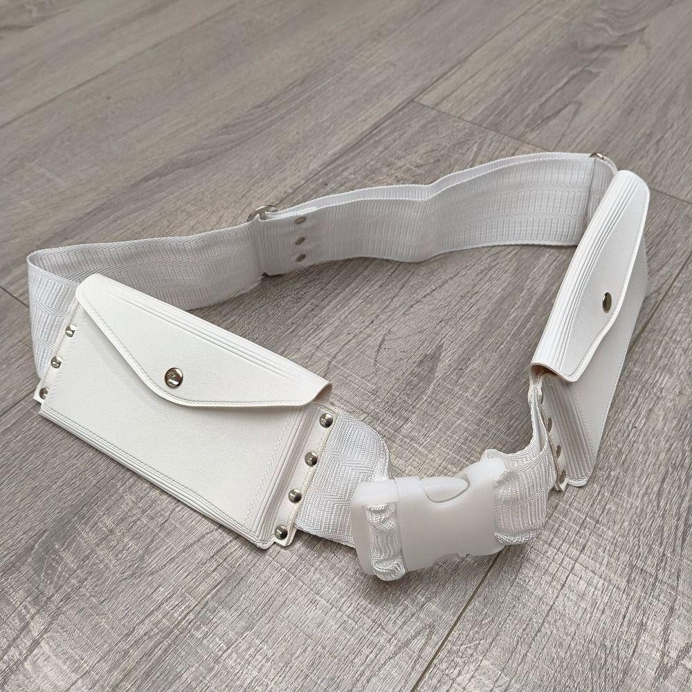 Wide Studded Waist Belt Stretchy Prayer Belt Unisex Arab Fanny Pack Umrah Girdle