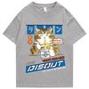 Japanese Style Cat Cartoon Unisex Oversized T Shirts 2026 Summer Casual Baggy Short Sleeve Tees Harajuku Cotton Unisex Tshirt Tops