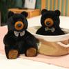 27cm Simulation Black Bear Plush Lifelike Bear Toy Stuffed Animals Soft Wild Animal Toy Girl Kid Birthday Gift Cute Xmas Present