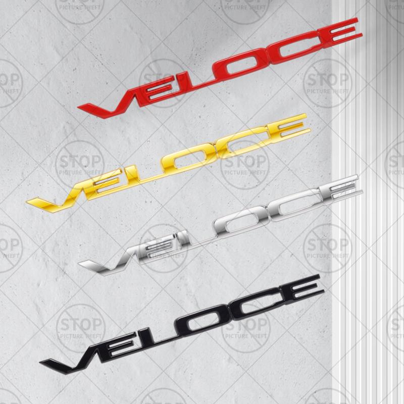 HNQJR1 Car Sticker VELOCE Logo 3D Decal Body Decoration Badge Rear Trunk Emblem For Alfa Romeo Giulia Stelvio Giulietta MTO Mito Brera