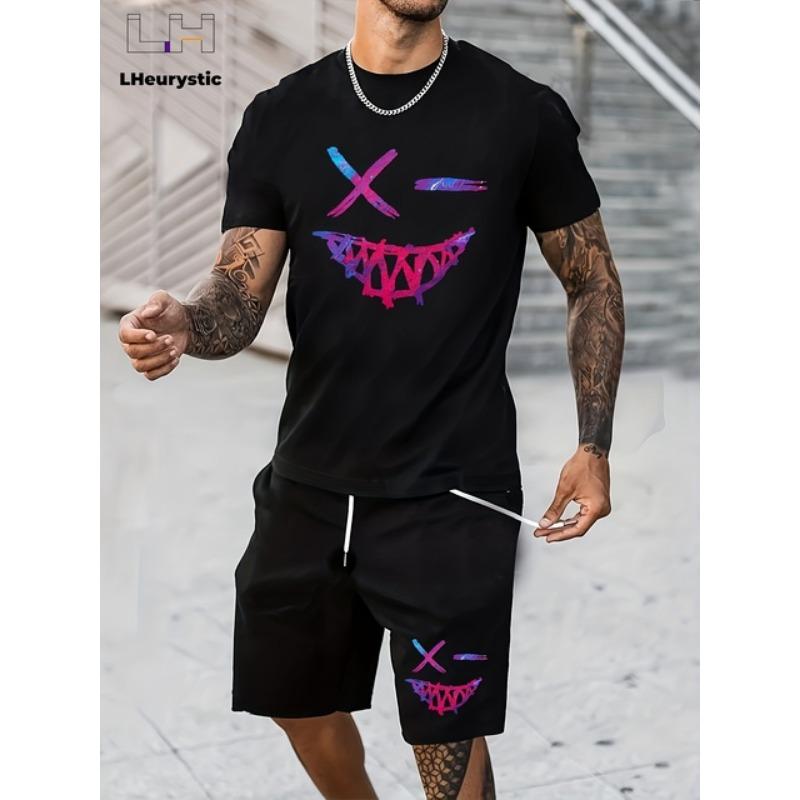 Уличный стиль 3D принт плюшевого мишки Мужская футболка шорты комплект летние повседневные мужские шорты с коротким рукавом для улицы мужские спортивные шорты