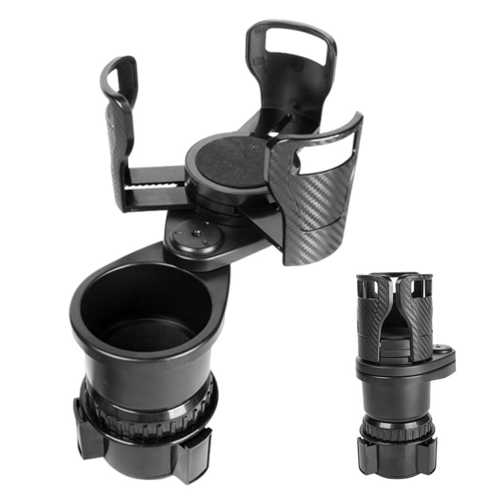 SensaBliss Car Drink Cup Car Drink Holder for Cell Water and Small Item Car Accessory Adjustable Black Holder, 2-in-1 Holder, Coffee, Drinks, Phones,