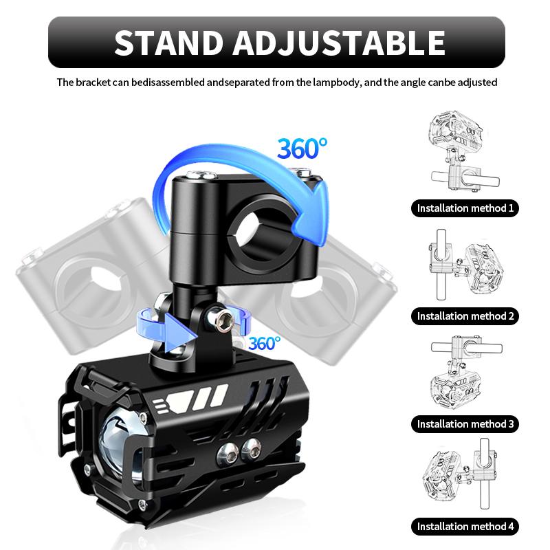1 Комплект Белых/Янтарных Дополнительных Фар Для Honda CR CRF 125 250 450 230 F R X RX Светодиодная Передняя Фара для Мотоцикла Универсальная Дорожная Фара