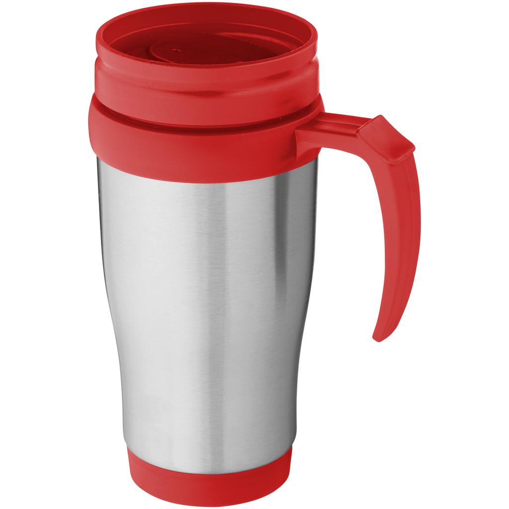 Glass "Sanibel" 400 ml insulated mug Silver