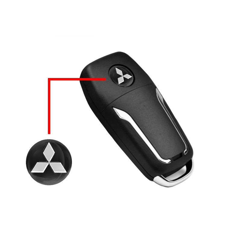 Car Badge Key Auto Control Stickers Keychain Emblem Decal Accessories For Mitsubishi Ralliart EX Outlander Competition Outlander