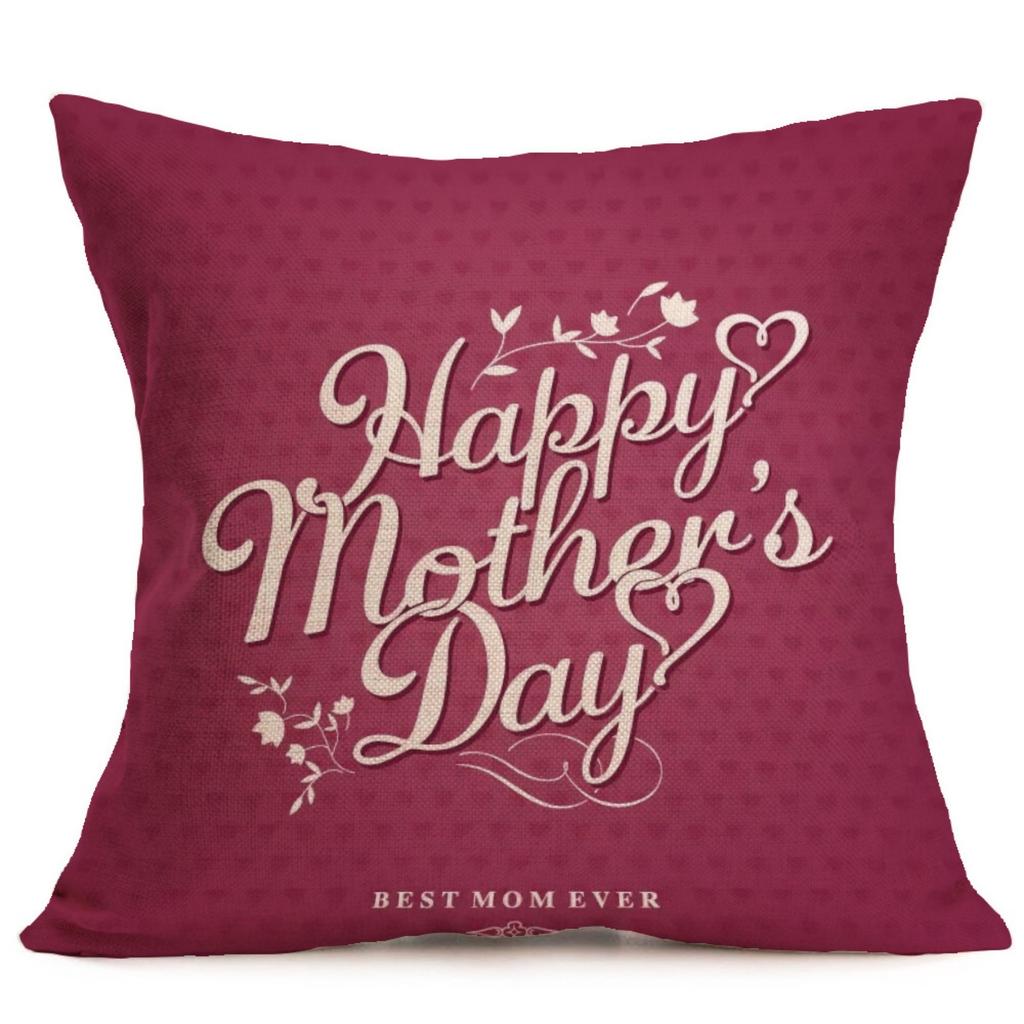 Новый подарок на День матери Текст Любовь Узор Наволочка Лен Принт Декоративная подушка Наволочка