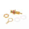 4Pcs Rca Female Socket Lotus Connector Chassis Panel Mount Adapter Audio Terminal Plug 3.5Mm Av Plug Gold Plated