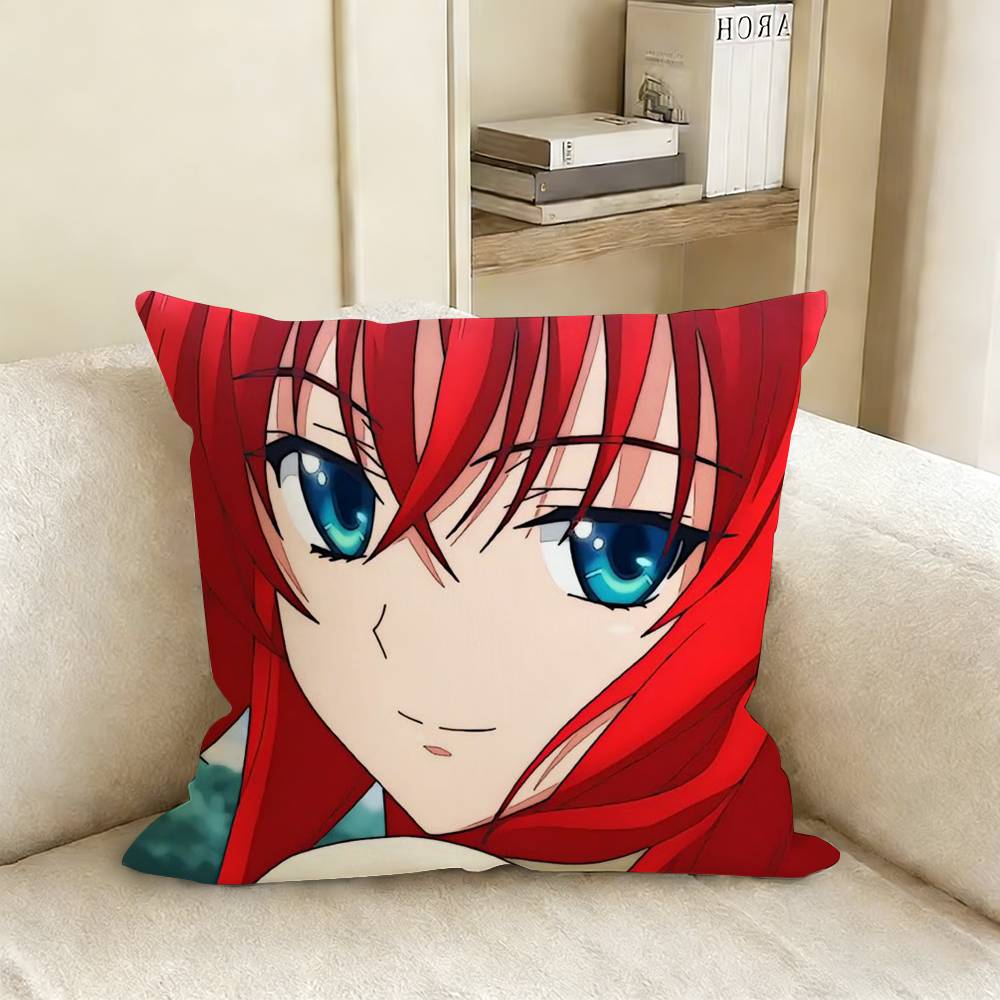 High School Dxd Rias Gremory Pillow Cover Sofa Cushion Cover Home Room Decoration Children Gift