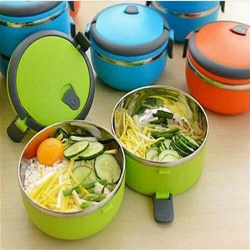 Изолированный ланч-бокс из нержавеющей стали 1 ярус, герметичный, сохраняет еду горячей/холодной