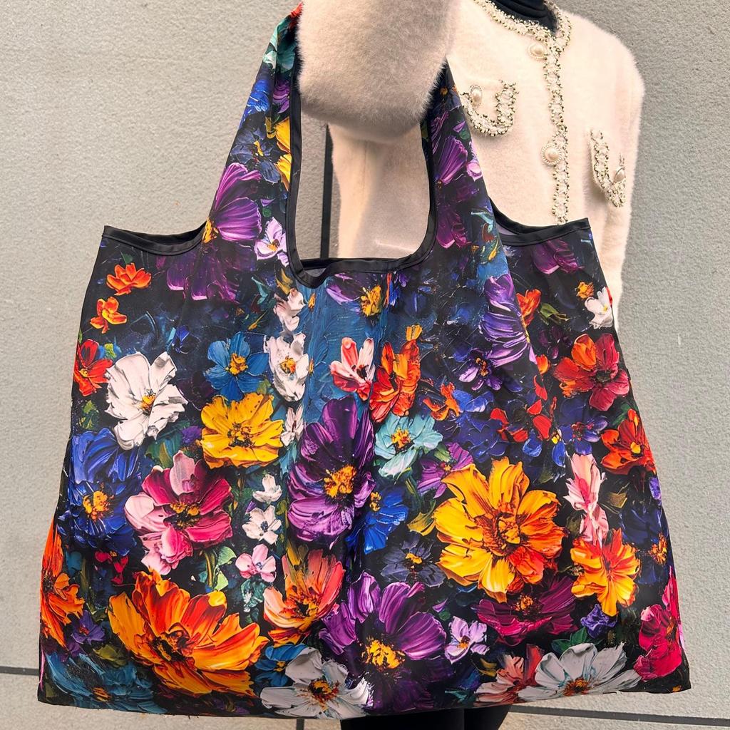 Eco-Friendly Foldable Large Capacity Shoulder Shopping Bag for Women