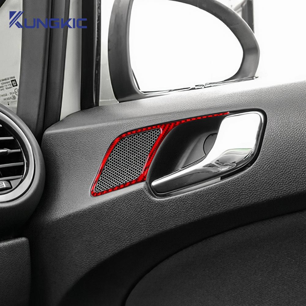 Carbon Fiber Style Interior Sticker for Opel Corsa 2007-2014 LHD RHD Door Handle Frame Trim