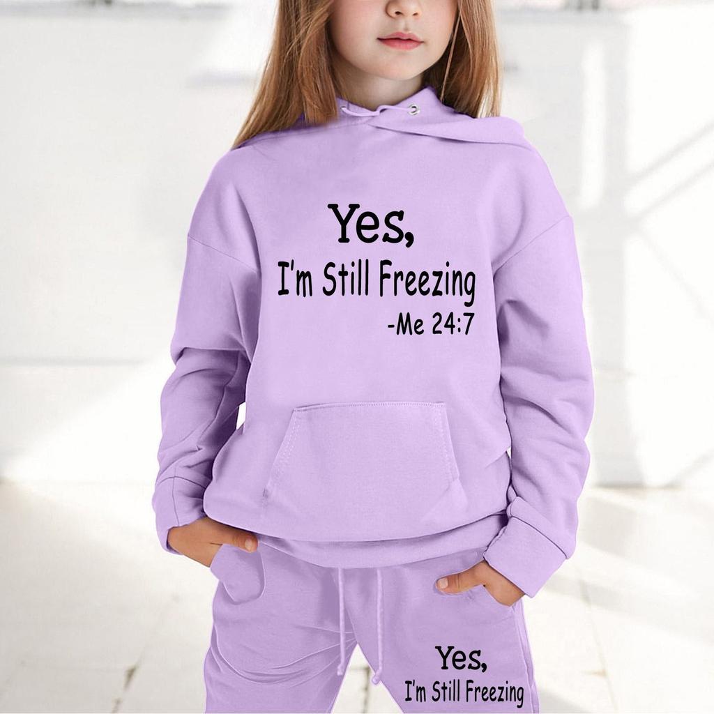 Мальчики Девочки Спортивный костюм Одежда Толстовка с капюшоном Беговые штаны Спортивные костюмы Комплект Модный наряд