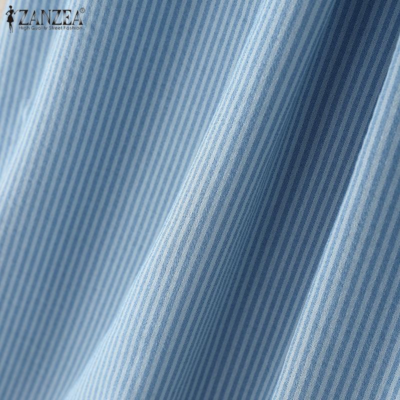 ZANZEA Женские повседневные летние майки без рукавов в полоску с круглым вырезом