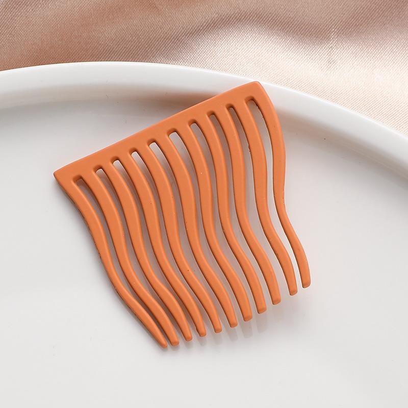 Заколка-расческа ярких цветов, простая металлическая заколка для волос, заколка для челки, корейская модная заколка-вставка, нескользящая расческа для укладки волос