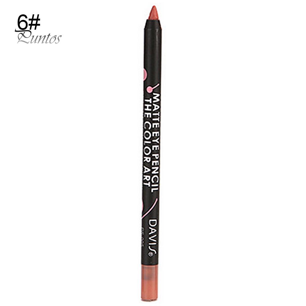 Puntos Водостойкая стойкая помада-карандаш 12 цветов Шелковистая матовая подводка для губ Косметика