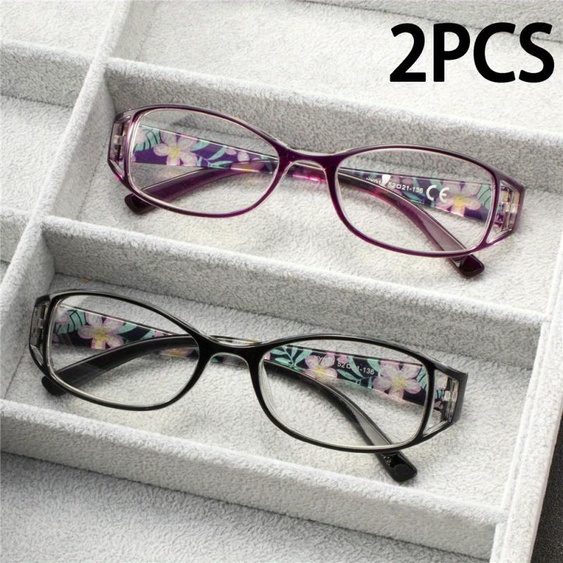 2pcs Ultra-light and Elegant Rectangular Reading Glasses for Both Men and Women, Teachers, Casual Readers and Reading Glasses