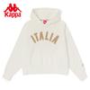 Kappa Pullover Hoodie Women's Sports Sweatshirt with Off Shoulder Letter Print Jacket Casual Sweatshirt