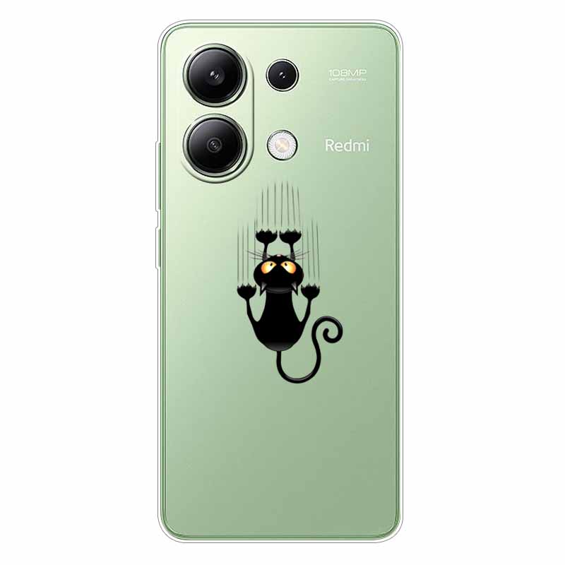 Для Xiaomi Redmi Note 13 4G Чехол ТПУ Прозрачный Мягкий Милый Рисунок Девочки Чехол Для Redmi Note 13 4G Чехол Note13 Прозрачный Силикон