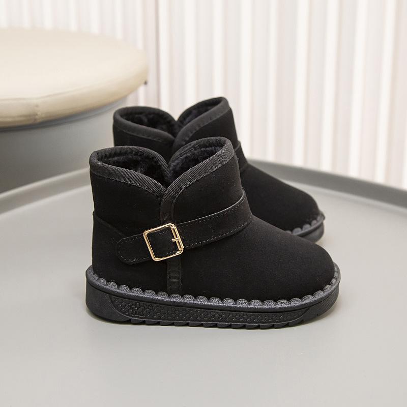 Children's Snow Boots Winter New Girls Fleece Warm Cotton Boots Boys Thickened Short Boots