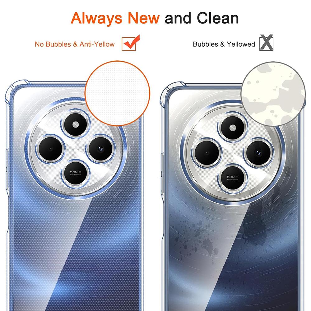 Прозрачный тонкий силиконовый чехол с защитой от ударов для Xiaomi Redmi 14C 4G 5G Redmi A3 Pro A4 POCO C75 M7