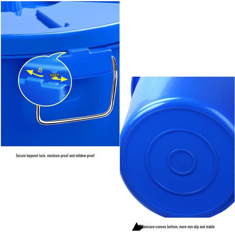 Yunrui 90L Plastic Water Storage Bucket with Wheels