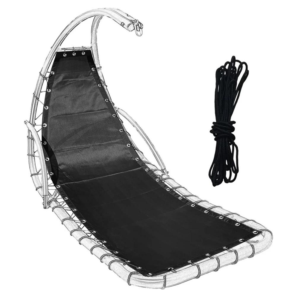 Черная сменная ткань для сиденья для тканевого подвесного кресла-качели Чехол для подвесного кресла-качели Улучшенный процесс легкой установки