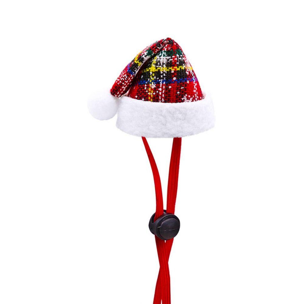 Регулируемая Рождественская Шапка для Питомца Декоративная Рождественская Шапка для Щенка Головной Убор для Кошки Шапка Новый Год