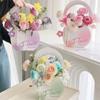 2pcs Foldable Handheld Flower Box Paper Gift Packaging Boxes Flower Arrangement Box  Room Decor
