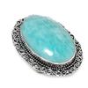 Natural Amazonite Gemstone Handmade 925 Sterling Silver Jewelry Ring Size 8 V2o85