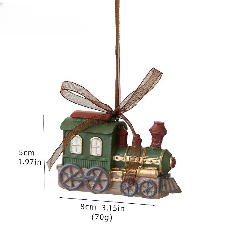New Christmas Ornaments High-end three-dimensional retro resin old man gift bag bell pendant Christmas tree pendant