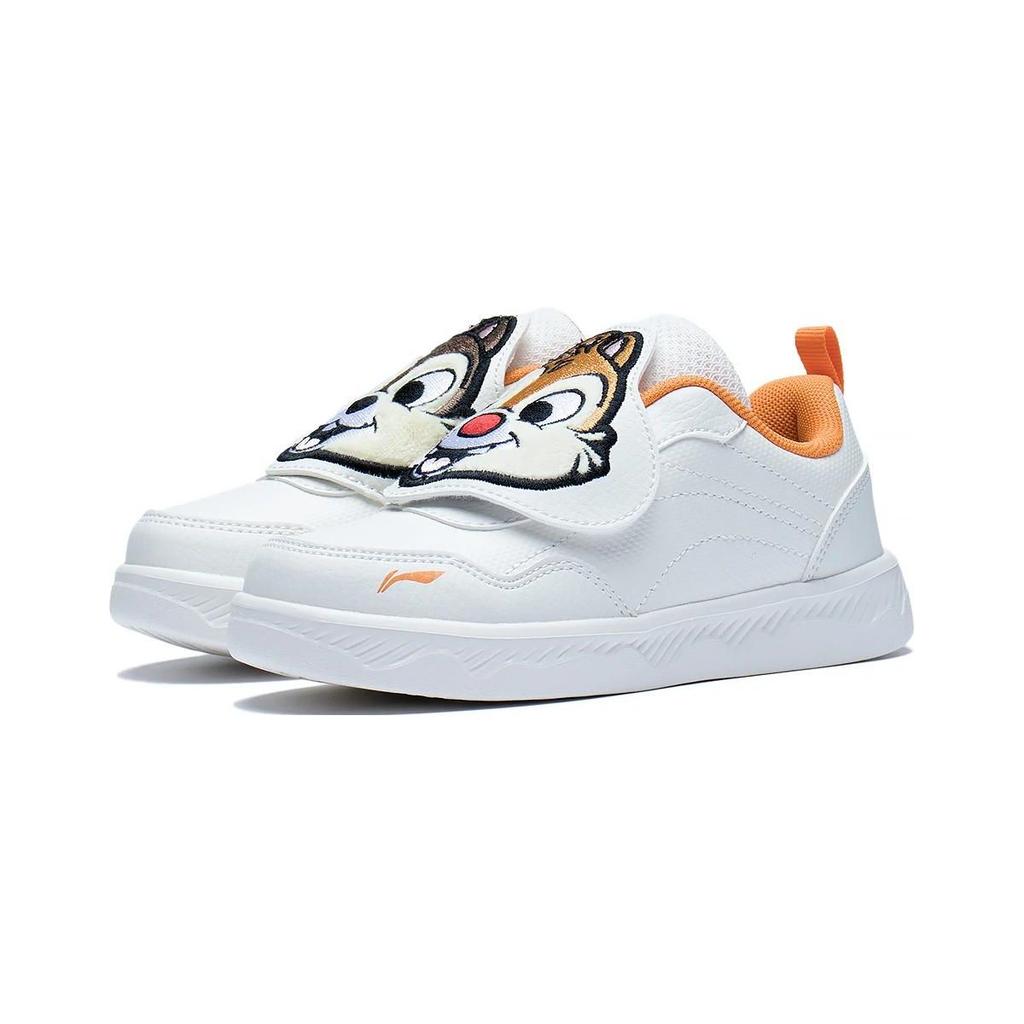 Li Ning X Disney Chip And Dale Comfortable Versatile Shock Absorbing Kids Casual Shoes Kids Casual Shoes White YKNS080-13