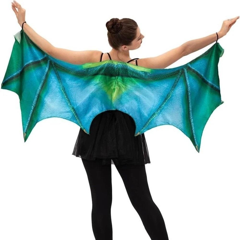 Role Play Green Purple Wings One Size Dragon Demon Wings Women's Dragon Horn Wings  Adult