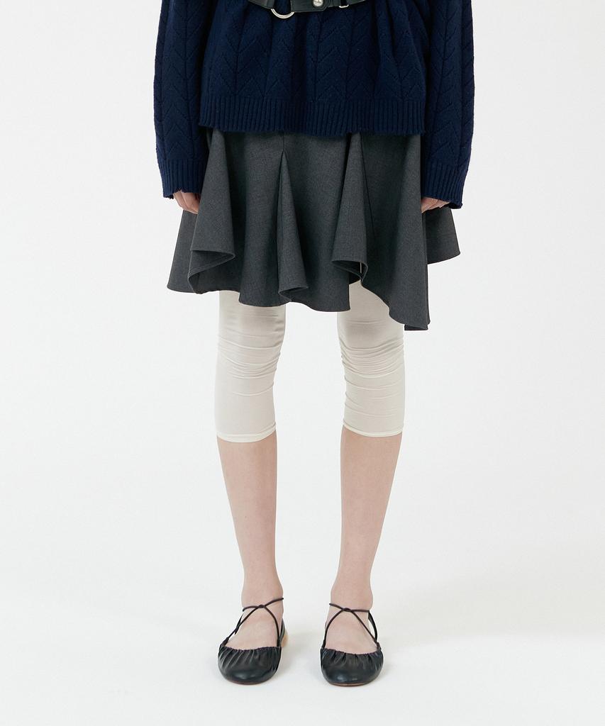 Gyeong Draped Skirt_Charcoal