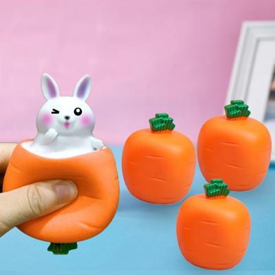 Мини-кукла-морковка, мягкая, милая, игрушка-непоседа, сжимающий кролик, антистрессовый подарок для ребенка