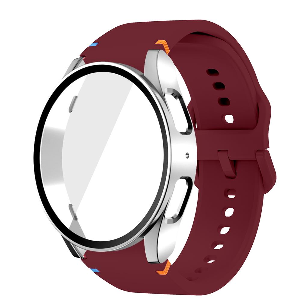 Silicone Strap for Samsung Watch 7 6 5 4 40mm 44mm 5Pro 45mm Band With Case Screen Protector Bumper cover for Wrist Accessories