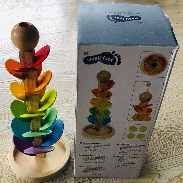 Сборка строительных блоков Разноцветные листья Шар Перевернутые бусины Игра Сборная модель Детский сад Музыка Радужное дерево Образовательный