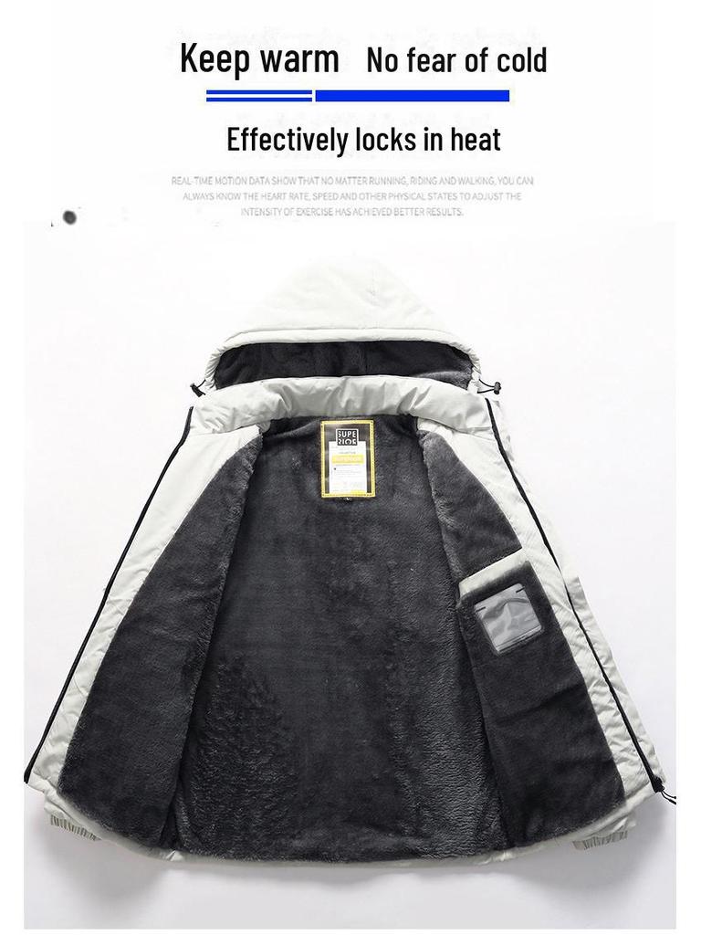 Утолщенная флисовая зимняя куртка: Теплое, морозостойкое, молодежное повседневное пальто для активного отдыха