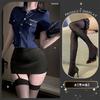 Сексуальное нижнее белье Сексуальная полицейская форма Косплей форма Горячая клубная барная форма Юбка с вырезами на ягодицах Женская