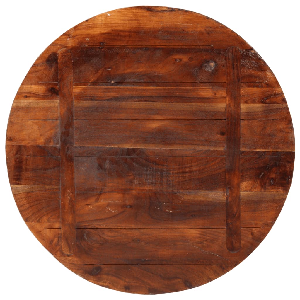 Table Top Ø 70x1.5 cm Round Reclaimed Solid Wood