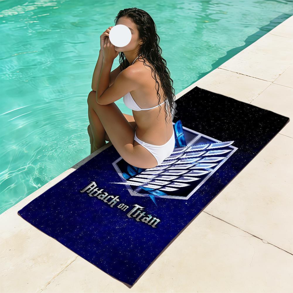 anime Levi Ackerman a-Attack on Titan FK Towel Pool soft Beach Towels Trip swim bath Towel Gym Spa home room Decor Holiday Gift
