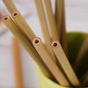12 шт. бамбуковых соломинок, многоразовые соломинки для питья, органические соломинки для напитков с кисточкой для детей, холодных, горячих напитков, сока, молока, коктейлей