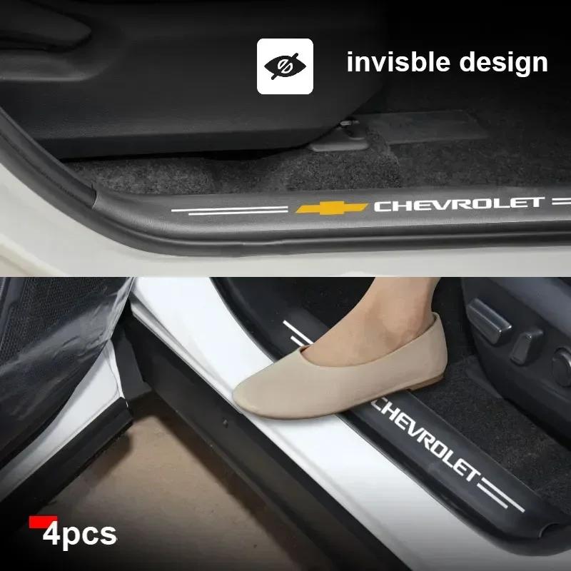 4 шт. Прозрачная защитная пленка-наклейка на пороги автомобиля для Chevrolet Colorado Cruze Spark Captiva Malibu Trax Aveo Camaro Товары