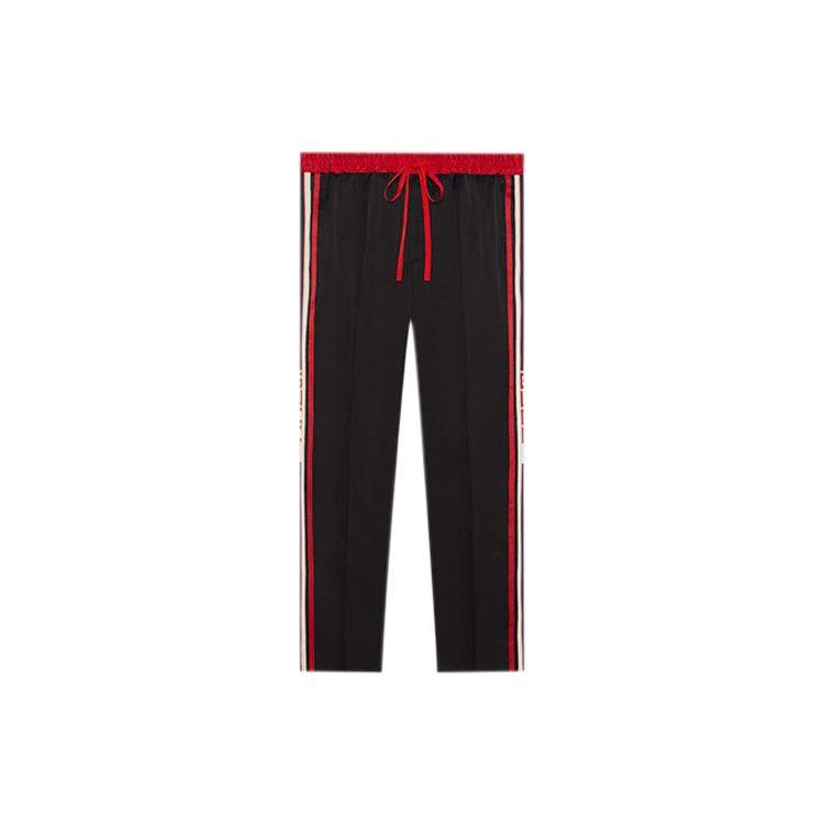 Gucci Мужские вязаные брюки-джоггеры Черные Умеренный прямой крой 522935-Z739C-1159