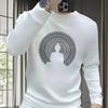 Уличная мода Толстовки Осень Новые мужские с О-образным вырезом с принтом Тренд Повседневные универсальные свитера с длинным рукавом Свободные футболки Топы
